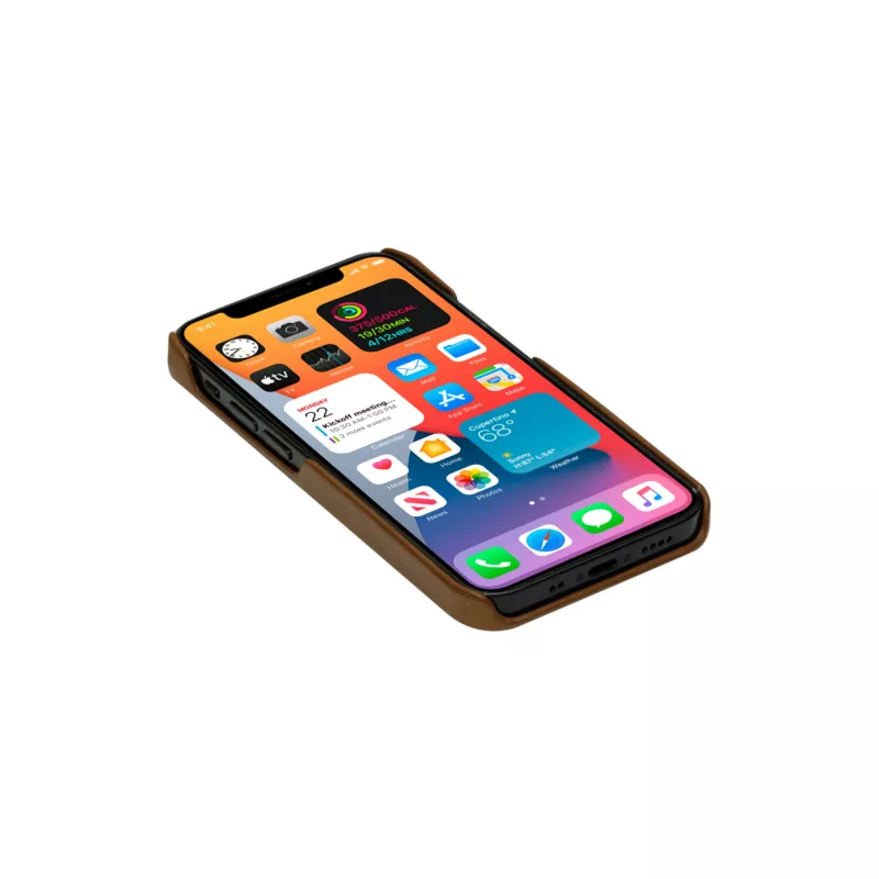 Rahakotist ümbris dbramante1928 Lynge iPhone 12 mini (5,4 tolli) jaoks — Tan, 3 kaarditaskut, lauahoidik