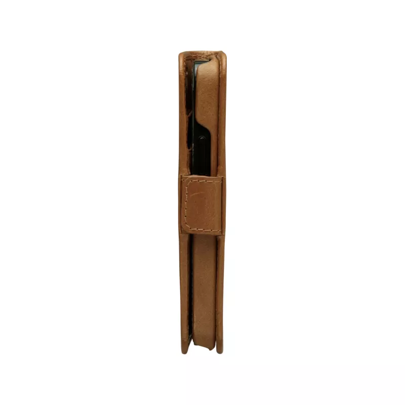 Rahakotist ümbris dbramante1928 Lynge iPhone 12 mini (5,4 tolli) jaoks — Tan, 3 kaarditaskut, lauahoidik
