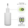 Seinalaadija d bramante re-charge Pro — 2× USB-C 25W, 110–240V, valge