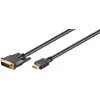 Microconnect HDM192413 videokaabli adapter 3 m DVI-D HDMI tüüp A (standardne) must