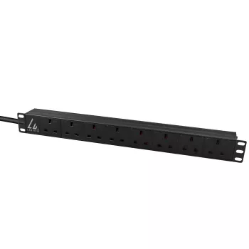 Lanview LVR-3MUK-SPD-UK8 toitejaotusseade (PDU) 8 vahelduvvoolupistikupesa 1,4U must