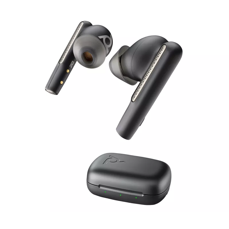HP Poly Voyager Free 60 UC Carbon Must Earbuds +BT700 USB-C Adapter +Basic Charge Case