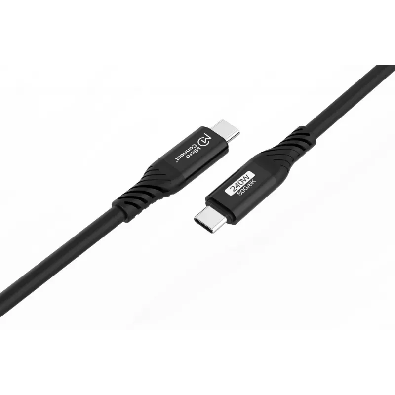 Microconnect USB4CC1-240W-80GBPS USB-kaabel USB4 Gen 3x2 1 m USB C Must