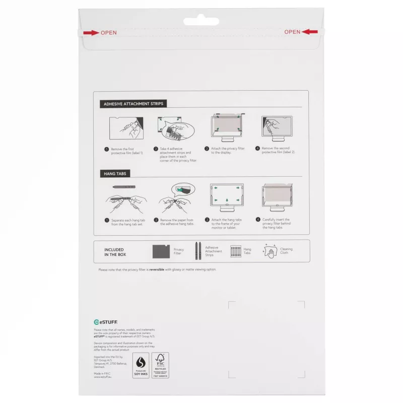 Privaatsusfilter eSTUFF GLBE13294196 13,3-tollisele ekraanile