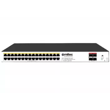 Võrgulüliti ERNITEC ELECTRA-M232-1GB-460W — 1 Gb pordid, 460 W toite-eelarve, hallatav lüliti
