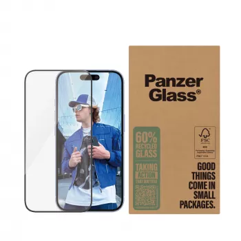 PanzerGlass ® Ekraanikaitse iPhone 16 | 15 | Ultra-Wide Fit | Hulgipakend