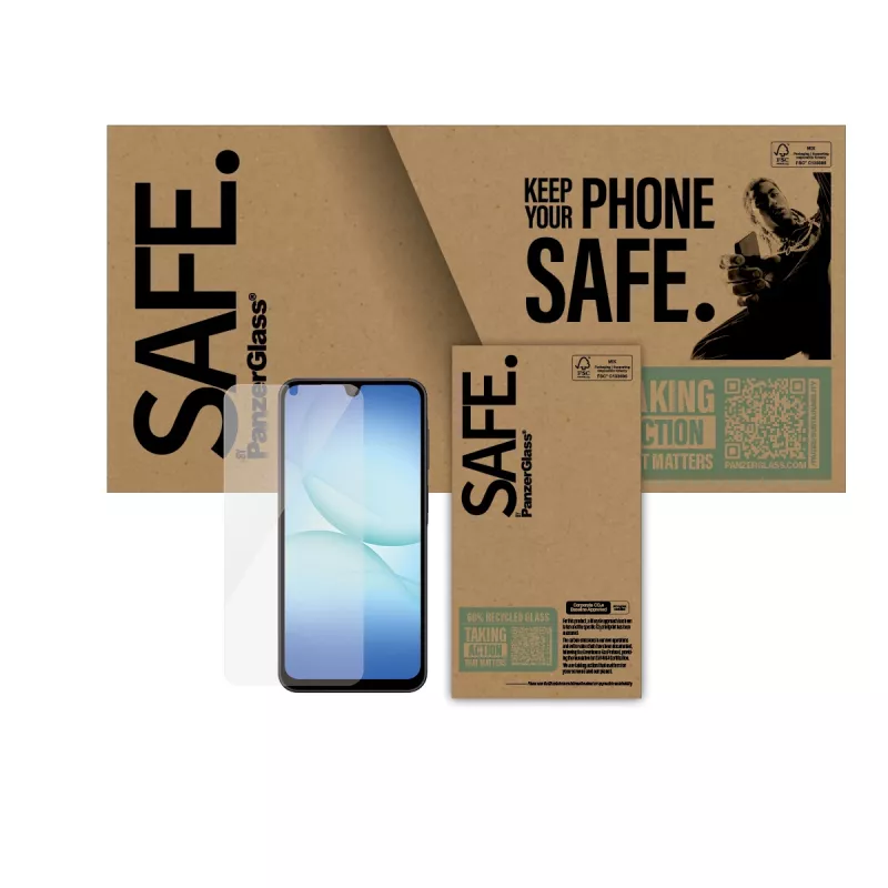 PanzerGlass SAFE. by ® ekraanikaitse Samsung Galaxy M17 5G | M36 5G | A17 4G | A17 5G | M16 5G | F16 5G | A26 5G | ülilai sobivus