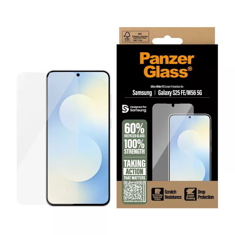 PanzerGlass® ekraanikaitse Samsung Galaxy S25 FE 5G | M56 5G | Ultra-Wide Fit
