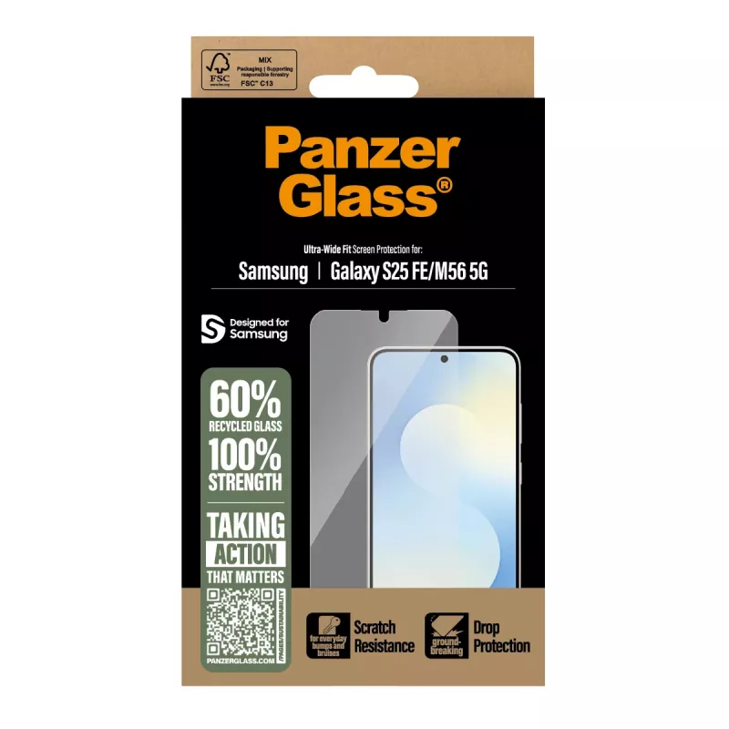 PanzerGlass® ekraanikaitse Samsung Galaxy S25 FE 5G | M56 5G | Ultra-Wide Fit