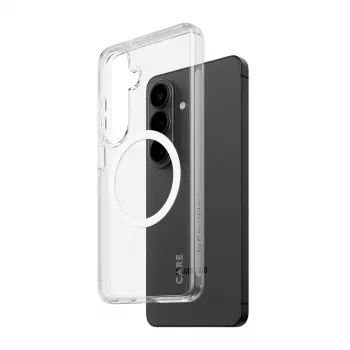 PanzerGlass CARE™ Urban Explorer ümbris Samsung Galaxy S26-le — Läbipaistev kate valge Qi-toega