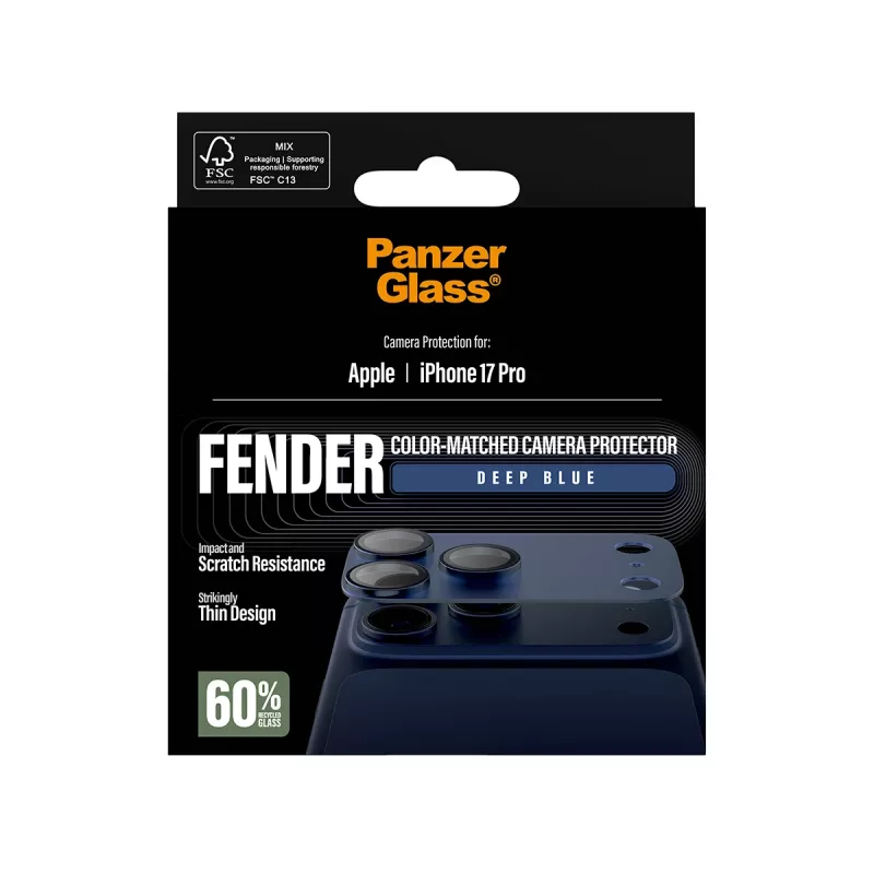 PanzerGlass Fender Deep Blue kaamera kaitse iPhone 17 Pro jaoks