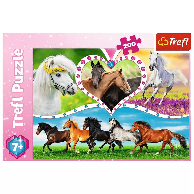 Pusle TREFL Puzzle 200 elementi – Kasside vembud, 200 tükki, papp