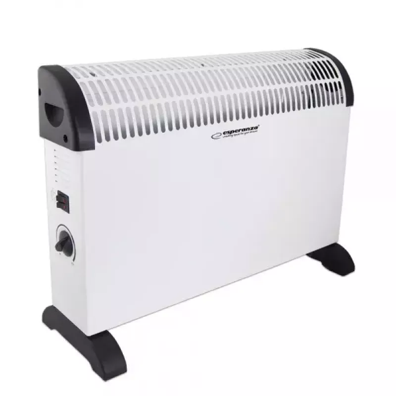 Konvektsioon-tüüpi elektriradiaator ESPERANZA EHH008 — 2000 W, 3 võimsustaset, reguleeritav termostaat, valge