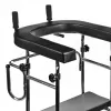 Rehabilitatsiooni kõrge käimisraam ActionMed B200AM — seisutugi istmega, 4 ratast, reguleeritav kõrgus 100–125 cm, maksimaalne koormus 120 kg, raami laius 65 cm
