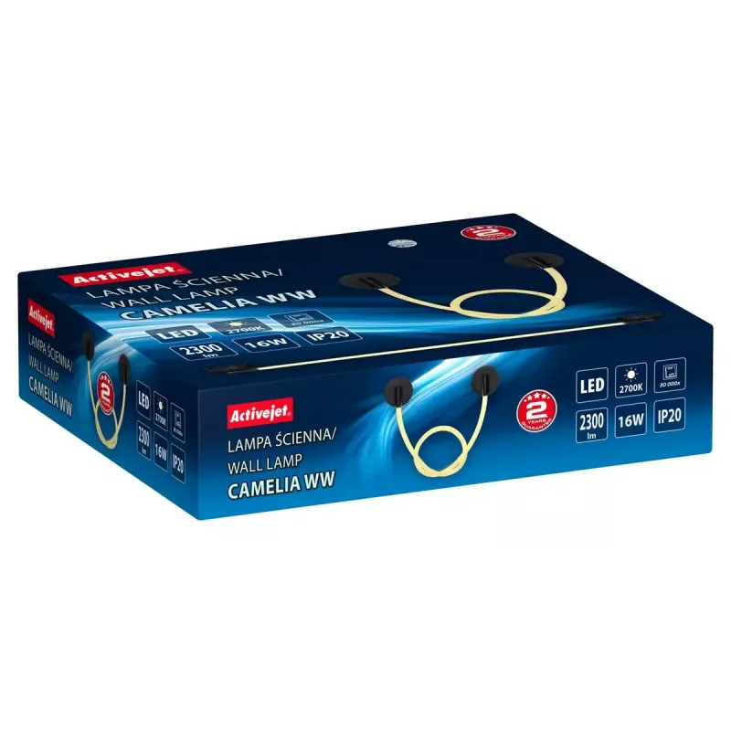 LED-seinalamp ActiveJet AJE-CAMELIA WW, must, 16 W, 2300 lm, 2700 K, 1580×120×65 mm