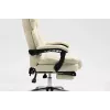 Pöörlev kontoritool ActiveJet YK7416 — ergonoomiline pöördtool, beež kunstnahk, metallraam, polsterdatud seljatugi, jalajälg