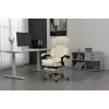 Pöörlev kontoritool ActiveJet YK7416 — ergonoomiline pöördtool, beež kunstnahk, metallraam, polsterdatud seljatugi, jalajälg