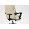 Pöörlev kontoritool ActiveJet YK7416 — ergonoomiline pöördtool, beež kunstnahk, metallraam, polsterdatud seljatugi, jalajälg