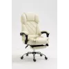 Pöörlev kontoritool ActiveJet YK7416 — ergonoomiline pöördtool, beež kunstnahk, metallraam, polsterdatud seljatugi, jalajälg