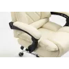 Pöörlev kontoritool ActiveJet YK7416 — ergonoomiline pöördtool, beež kunstnahk, metallraam, polsterdatud seljatugi, jalajälg