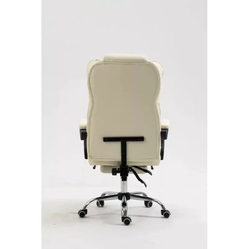 Pöörlev kontoritool ActiveJet YK7416 — ergonoomiline pöördtool, beež kunstnahk, metallraam, polsterdatud seljatugi, jalajälg