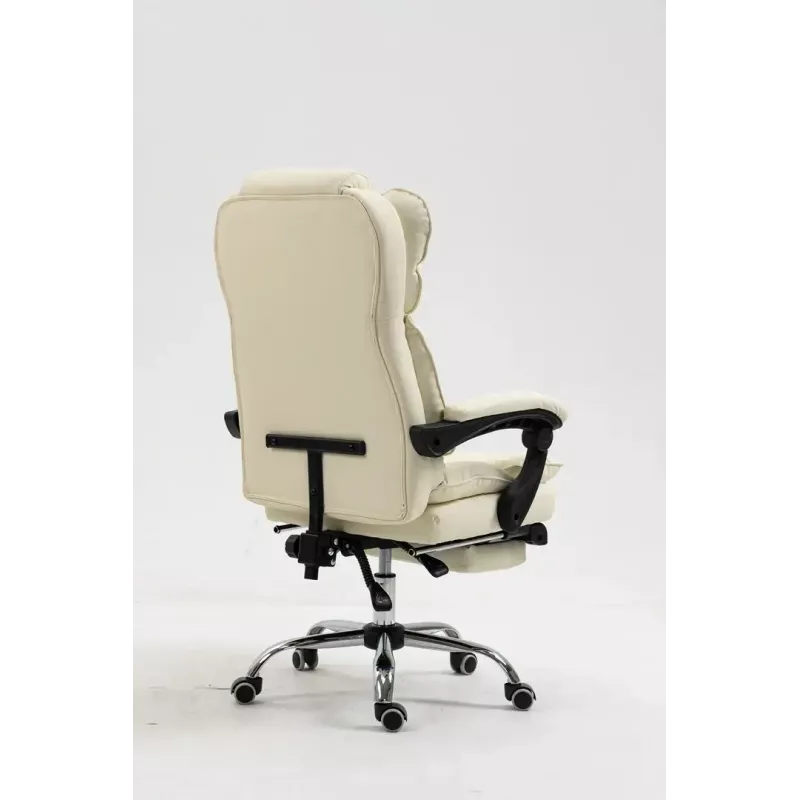 Pöörlev kontoritool ActiveJet YK7416 — ergonoomiline pöördtool, beež kunstnahk, metallraam, polsterdatud seljatugi, jalajälg