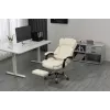 Pöörlev kontoritool ActiveJet YK7416 — ergonoomiline pöördtool, beež kunstnahk, metallraam, polsterdatud seljatugi, jalajälg