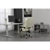 Pöörlev kontoritool ActiveJet YK7416 — ergonoomiline pöördtool, beež kunstnahk, metallraam, polsterdatud seljatugi, jalajälg