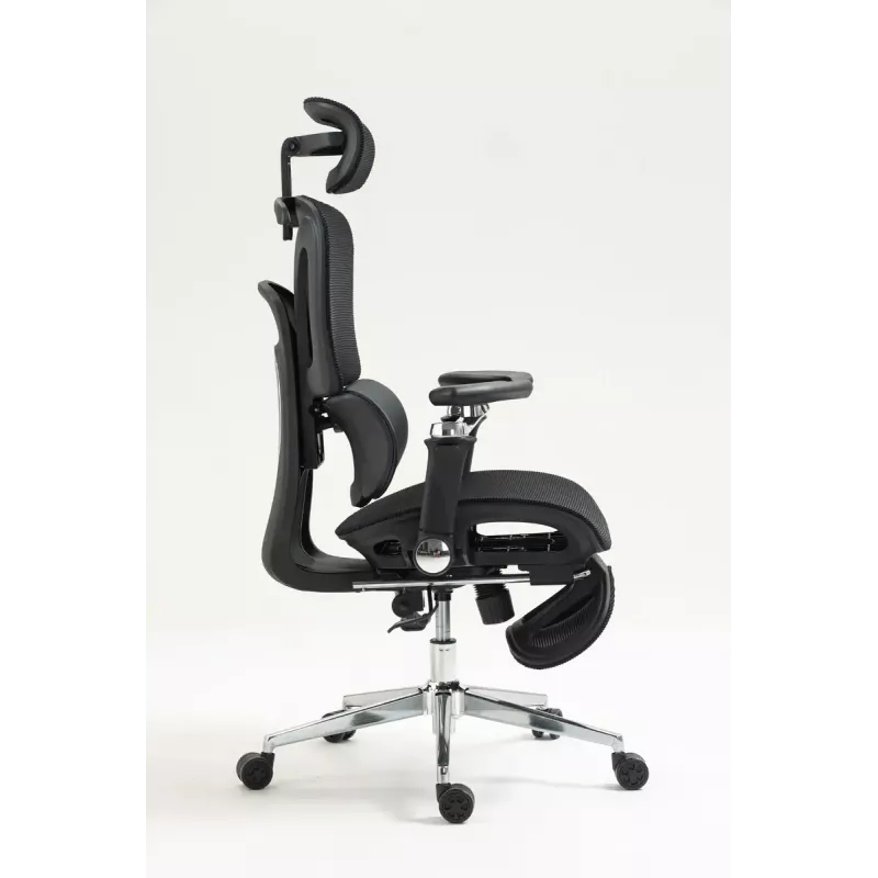Ergonoomiline kontoritool ActiveJet YK848 — võrkiste ja -seljatugi, must, seljatugi 50,5×57 cm, istme laius 48,5 cm