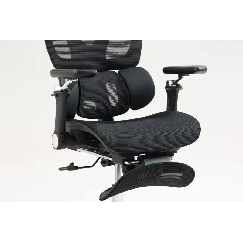Ergonoomiline kontoritool ActiveJet YK848 — võrkiste ja -seljatugi, must, seljatugi 50,5×57 cm, istme laius 48,5 cm