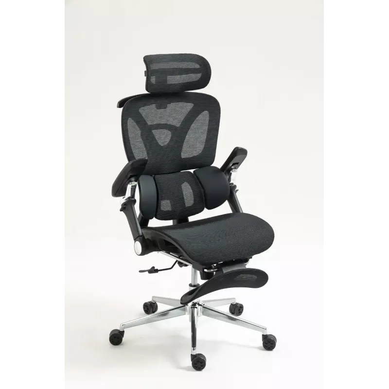 Ergonoomiline kontoritool ActiveJet YK848 — võrkiste ja -seljatugi, must, seljatugi 50,5×57 cm, istme laius 48,5 cm