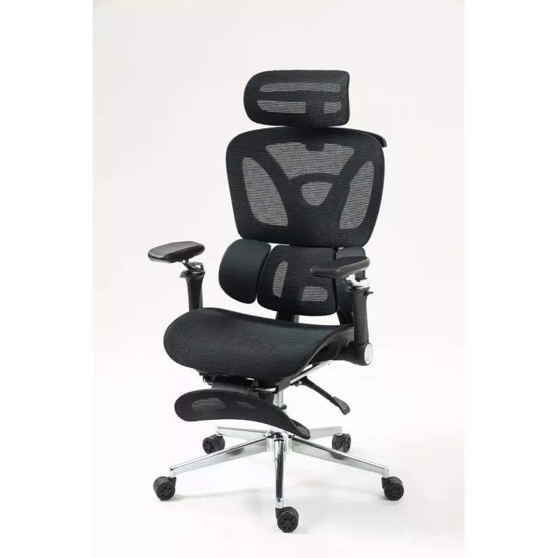 Ergonoomiline kontoritool ActiveJet YK848 — võrkiste ja -seljatugi, must, seljatugi 50,5×57 cm, istme laius 48,5 cm
