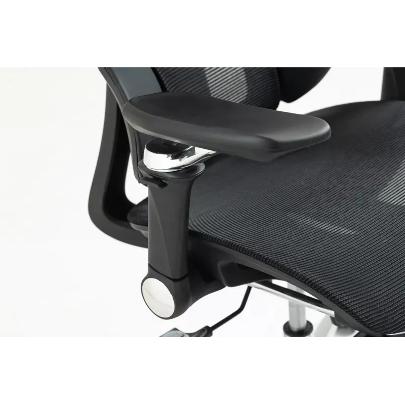 Ergonoomiline kontoritool ActiveJet YK848 — võrkiste ja -seljatugi, must, seljatugi 50,5×57 cm, istme laius 48,5 cm