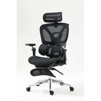 Ergonoomiline kontoritool ActiveJet YK848 — võrkiste ja -seljatugi, must, seljatugi 50,5×57 cm, istme laius 48,5 cm