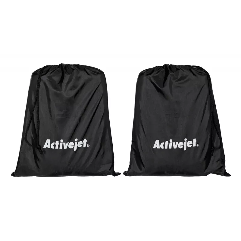 Lümfidrenaažikompressioonimassaažiseade jalgadele ActiveJet ACM-PLUS-A1 S — aku 25 W, sisseehitatud aku, 330×840×60 mm, must/oranž