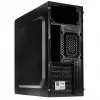PC-korpus Akyga AK939BL Midi Tower — ATX/Micro-ATX tugi, 3×3,5 tolli + 3×2,5 tolli sahtlit, GPU kuni 385 mm, USB 2.0