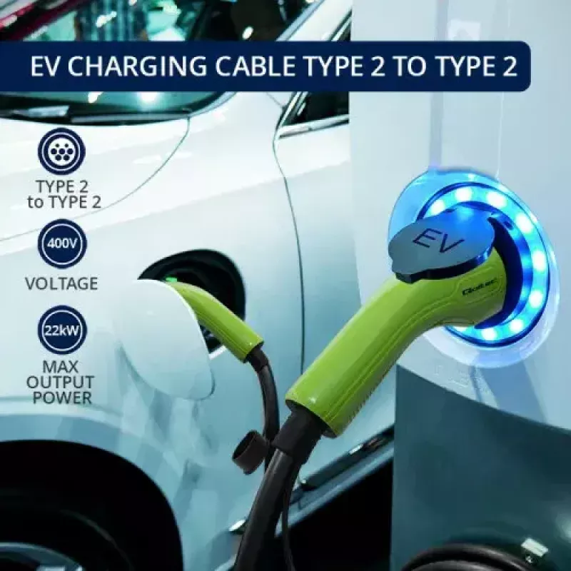 Electric Vehicle Charging kaabel Qoltec 52474 Type 2 22 kW 5 m