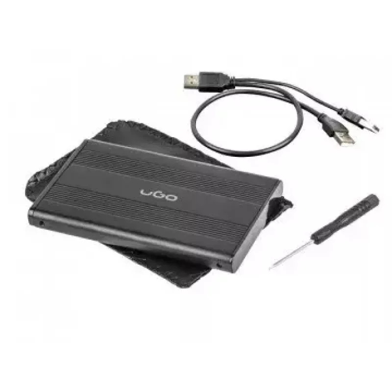HDD/SSD-korpus uGo Marapi S120 must, 2,5-tolline