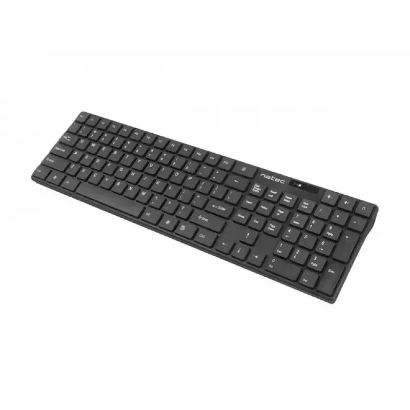 Juhtmevaba klaviatuuri ja hiire komplekt NATEC Stingray NZB-1440 — RF-juhtmevaba, täissuuruses 108-klahviga QWERTY, USA inglise keel, must