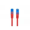 LANBERG RJ-45 Cat6a patch-kaabel PCF6A-10CC-0100-R, 1 m, S/FTP, CCA, LSZH, punane