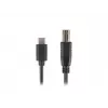 USB 2.0 kaabel LANBERG CA-USBA-13CC-0030-BK — USB B USB-C-le, 3 m, must