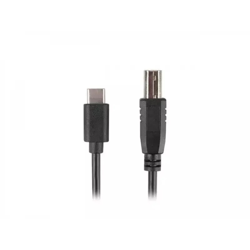 USB 2.0 kaabel LANBERG CA-USBA-13CC-0030-BK — USB B USB-C-le, 3 m, must