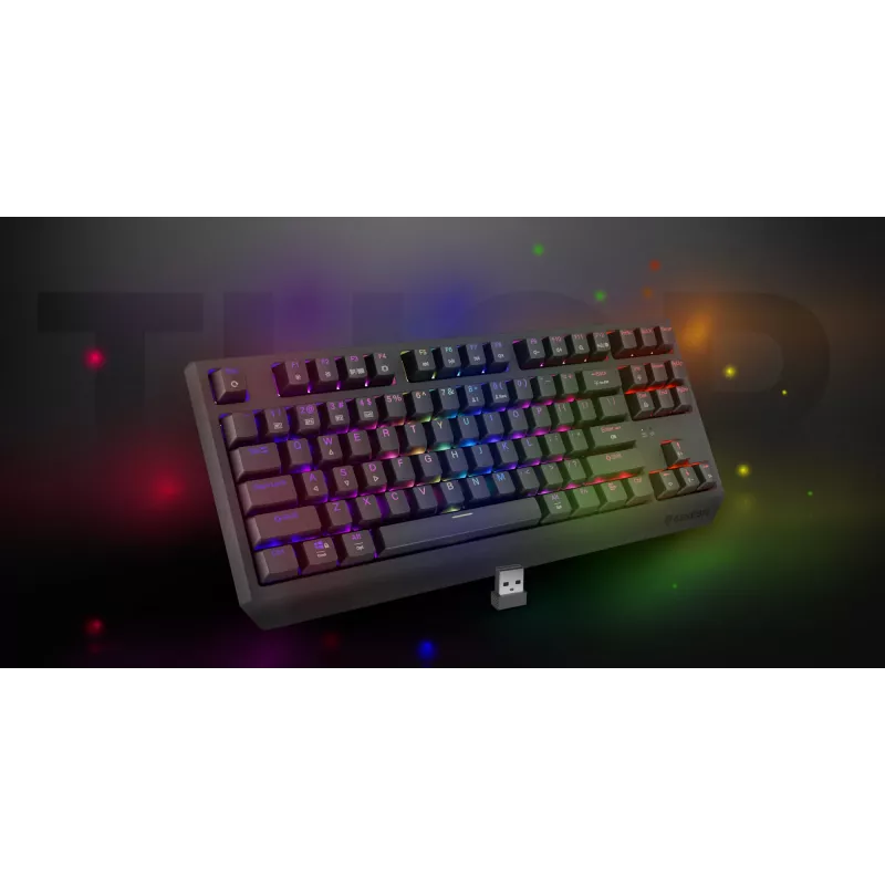 GENESIS Thor 230 TKL klaviatuur Mängimine USB + RF-juhtmevaba + Bluetooth QWERTY Must