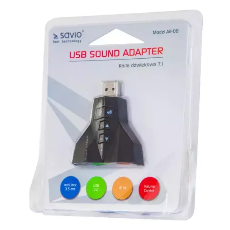Helikaart Savio AK-08 USB 2.0 7.1 Liides