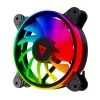 120 mm ARGB korpuseventilaator 4-pakend SAVIO FAN-01 kontrolleri ja puldiga, 12 V, 1200 p/min, 25 dB (must)