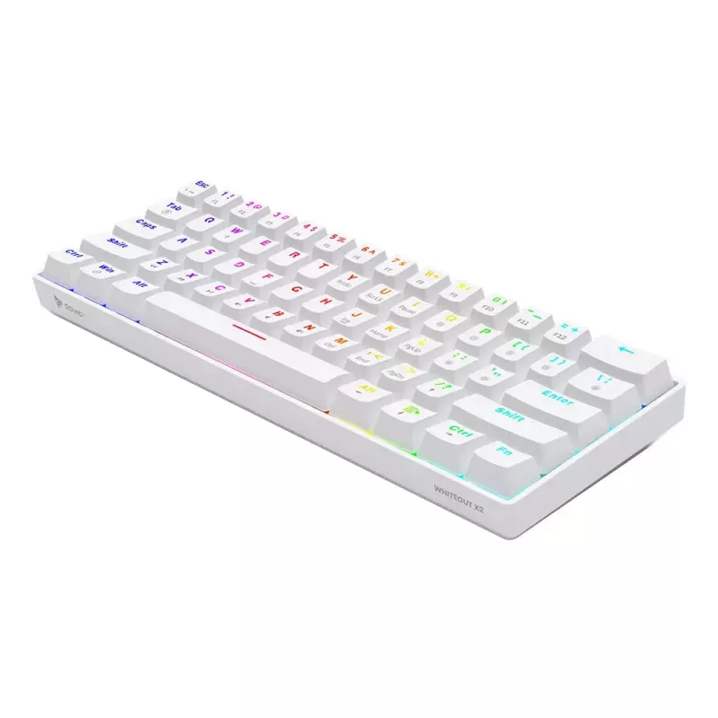 Savio ValgeOUT X2 RED mänguklaviatuur USB QWERTY mehaaniline 61 klahvi