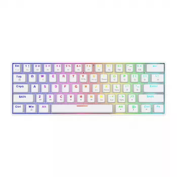 Savio ValgeOUT X2 RED mänguklaviatuur USB QWERTY mehaaniline 61 klahvi