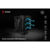 CPU õhkjahuti SAVIO Vortex X2 Must – 120 mm ventilaator, kõrgus 157 mm, PWM, LGA 2066 ühilduv