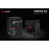 CPU õhkjahuti SAVIO Vortex X2 Must – 120 mm ventilaator, kõrgus 157 mm, PWM, LGA 2066 ühilduv
