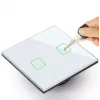 Puutetundlik valguslüliti MACLEAN MCE703W, klaaspaneel, 1 lülituskoht, 220V
